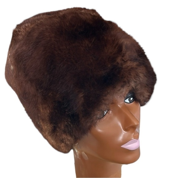 Accessories - Brown Faux Fur Plush Winter Hat